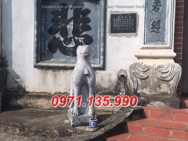Mẫu Chó đá canh cổng khu lăng nhà thờ đình miếu đẹp - Phú Thọ Thái Nguyên