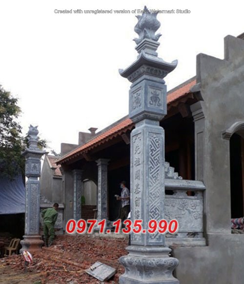 Mẫu Cột bằng đá đẹp đồng trụ cột đèn nhà thờ -  Thái Bình Nam Định