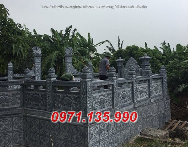 Mẫu Lan Can Tường Rào Đá- Khu Lăng Mộ Đá Đẹp Tại TP Hồ Chí Minh Đồng Nai