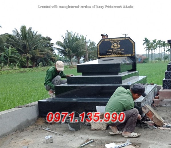 Mẫu Mộ Đá Hoa Cương Kim Sa Đẹp - Lăng mộ đá đẹp Bình Thuận Vĩnh Phúc