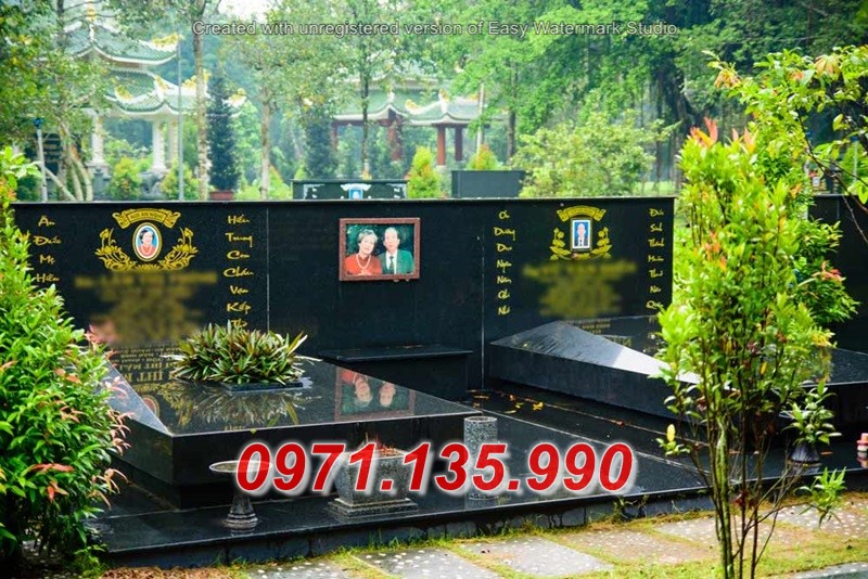 Mẫu Mộ Đá Hoa Cương Kim Sa Đẹp - Lăng mộ đá đẹp Trà Vinh Ninh Thuận