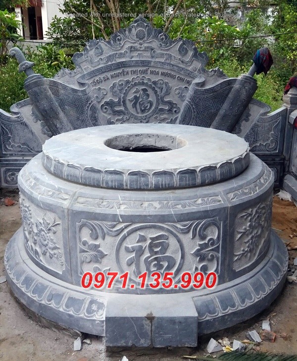 Mẫu Mộ Đá Lục lăng Đẹp - Lăng mộ tròn cất để hài cố