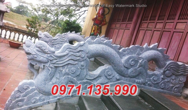 Mẫu chiếu rồng đá bậc thềm nhà thờ đình chùa miếu đẹp - Bình Thuận Vĩnh Phúc