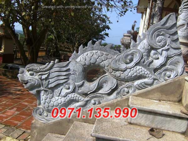 Mẫu chiếu rồng đá bậc thềm nhà thờ đình chùa miếu đẹp - Cà Mau Tây Ninh