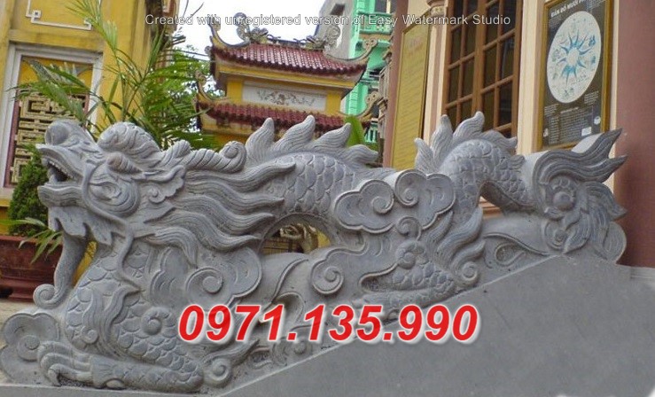 Mẫu chiếu rồng đá bậc thềm nhà thờ đình chùa miếu đẹp - Hà Nội Hải Dương