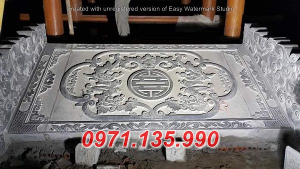 Mẫu chiếu rồng đá bậc thềm nhà thờ đình chùa miếu đẹp - Hưng Yên Hà Nam