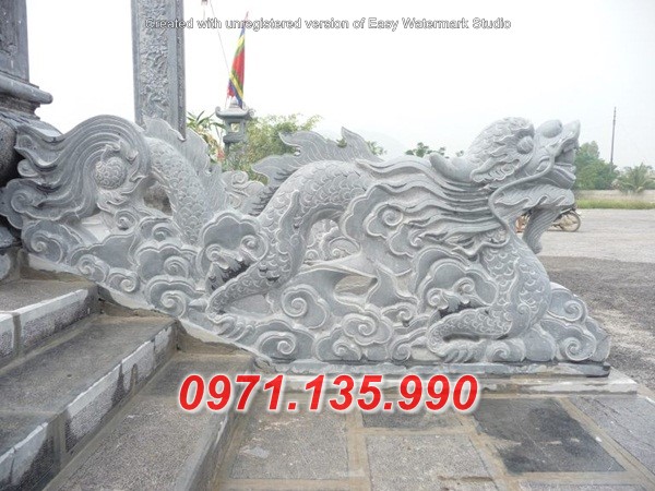 Mẫu chiếu rồng đá bậc thềm nhà thờ đình chùa miếu đẹp - Tiền Giang Vĩnh Long