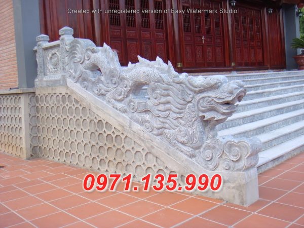 Mẫu chiếu rồng đá bậc thềm nhà thờ đình chùa miếu đẹp - Trà Vinh Ninh Thuận