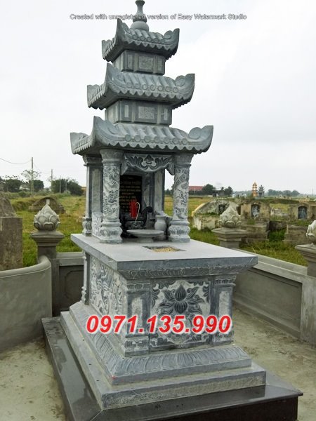 Mẫu mộ đá ba mái 3 đao bằng đá đẹp - lăng mộ mồ mả đá cất để cốt Quảng Bình Quảng Trị