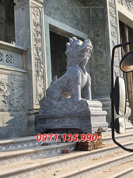 Mẫu nghê lân sư tử  bằng đá đẹp - Điện Biên Hoà Bình