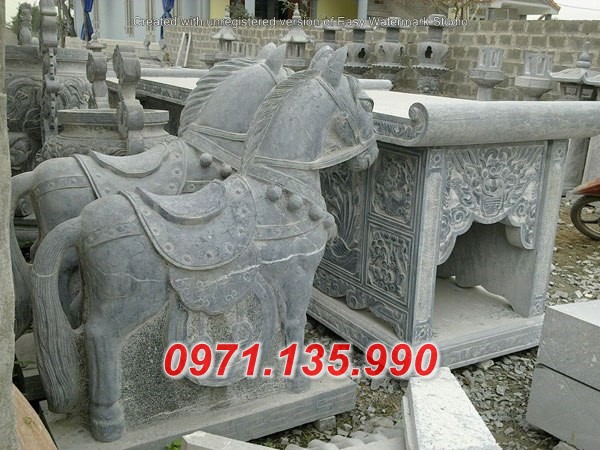 Mẫu ngựa đá đẹp Kon Tum Sóc Trăng - đặt sân đình chùa miếu nhà thờ