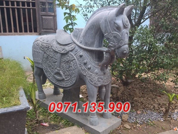 Mẫu ngựa đá đẹp bán tại Bến Tre Bà Rịa Vũng Tàu - đặt sân đình chùa miếu nhà thờ