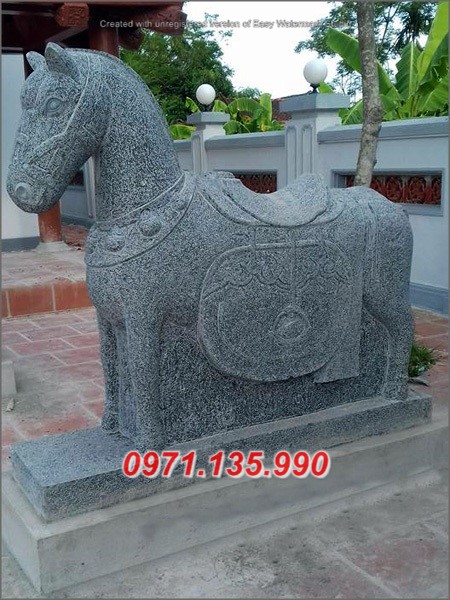 Mẫu ngựa đá đẹp bán tại Bình Dương Long An- đặt sân đình chùa miếu nhà thờ