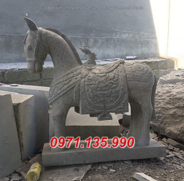 Mẫu ngựa đá đẹp bán tại Điện Biên Hoà Bình - đặt sân đình chùa miếu nhờ thờ