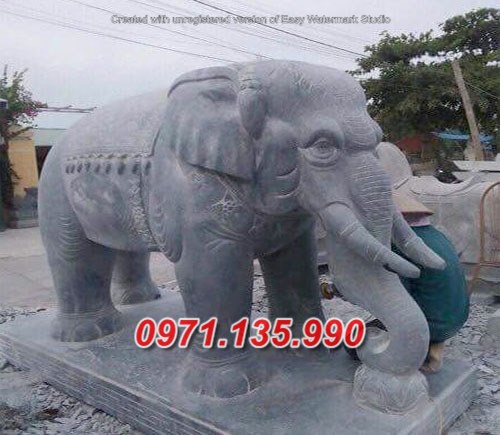 Mẫu voi đá hiện đại đẹp - tượng voi đá thờ cúng đẹp