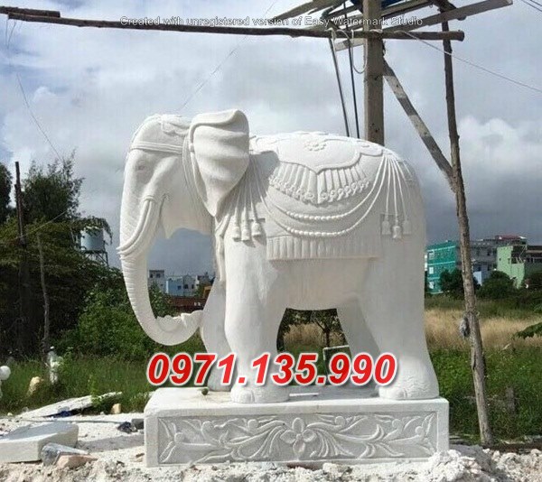 Mẫu xây Voi đá đẹp - tượng linh vật voi đá thờ cúng đẹp