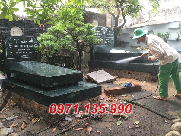 Mộ đá xanh rêu đẹp 2022 - mộ mồ mả đá xanh rêu cất để tro cốt Cao Bằng Lạng Sơn