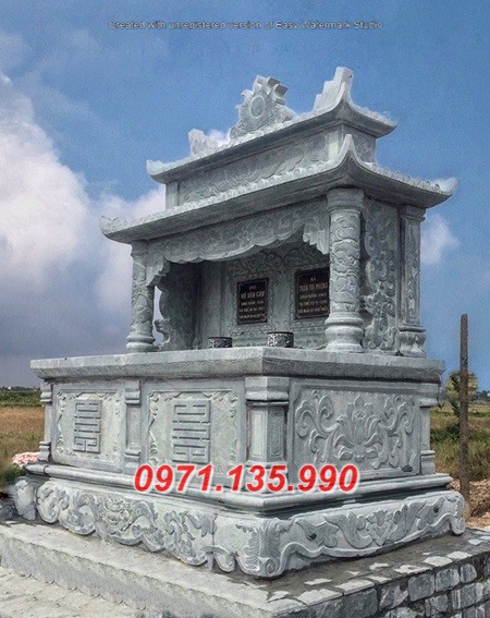 Mộ đá xanh rêu đẹp 2022 - mộ mồ mả đá xanh rêu cất để tro cốt Hà Nội Hải Dương