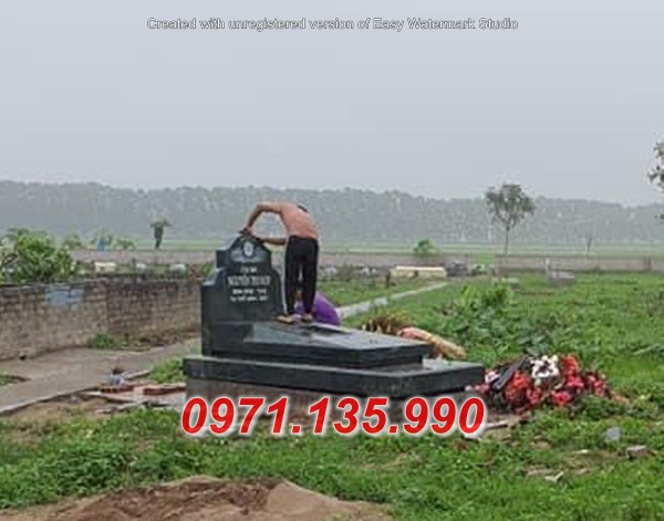 Mộ đá xanh rêu đẹp 2022 - mộ mồ mả đá xanh rêu cất để tro cốt Thái Bình Nam Định