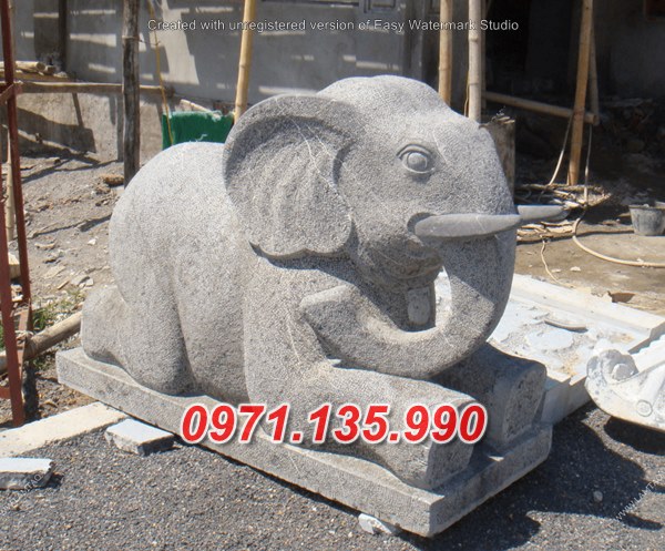 hà giang yên bái sơn la Mẫu Voi đá đẹp - tượng linh vật voi đá thờ cúng