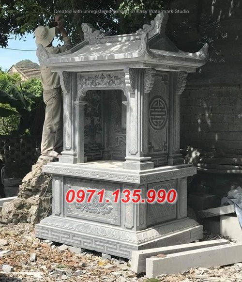 222 Miếu thờ bằng đá đẹp + Cây hương đá khối bán tại Quảng Ninh Hải Phòng