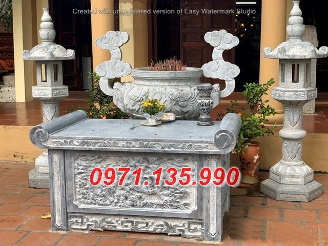 223 Mẫu bàn lễ bằng đá đẹp + Địa Chỉ Ban lễ bằng đá nhà thờ họ + Bình Dương Long An