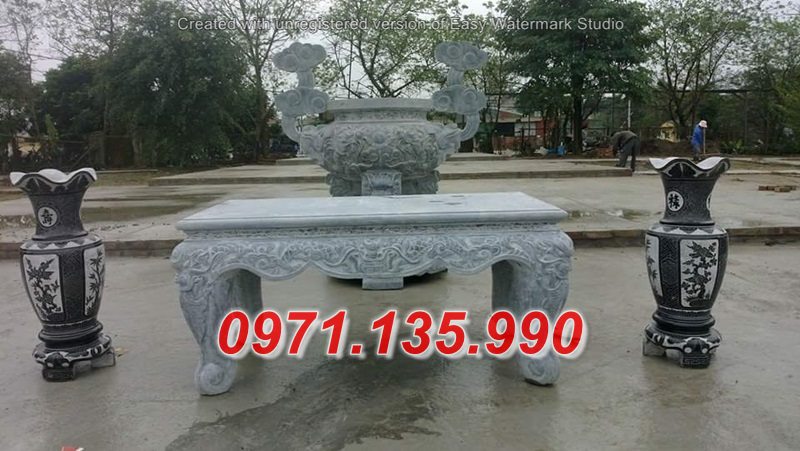 223 Mẫu bàn lễ bằng đá đẹp + Địa Chỉ Ban lễ bằng đá nhà thờ họ + Yên Bái Tuyên Quang