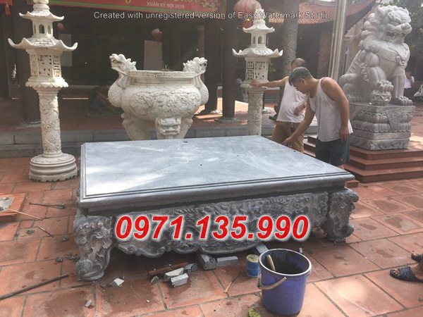 223 Mẫu bàn lễ bằng đá nguyên khối đẹp + Ban lễ bằng đá nhà thờ họ