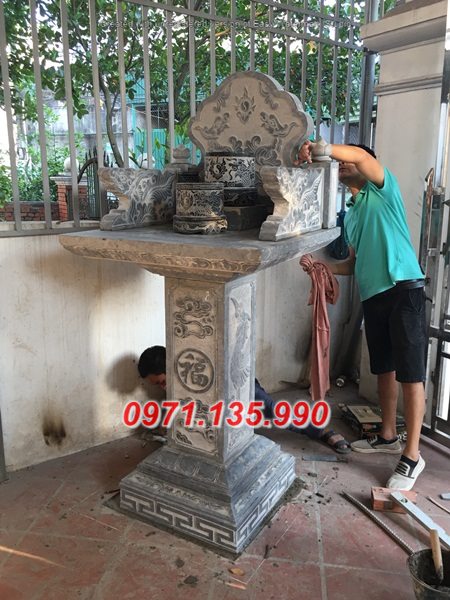 251 Am thờ bằng đá đẹp - Cây hương miếu thờ bằng đá khối + Bình Thuận Vĩnh Phúc