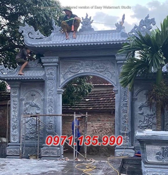 281 Cổng nhà thờ lăng mộ đá đẹp + Cổng tam quan tứ trụ bằng đá Bạc Liêu Hà Giang