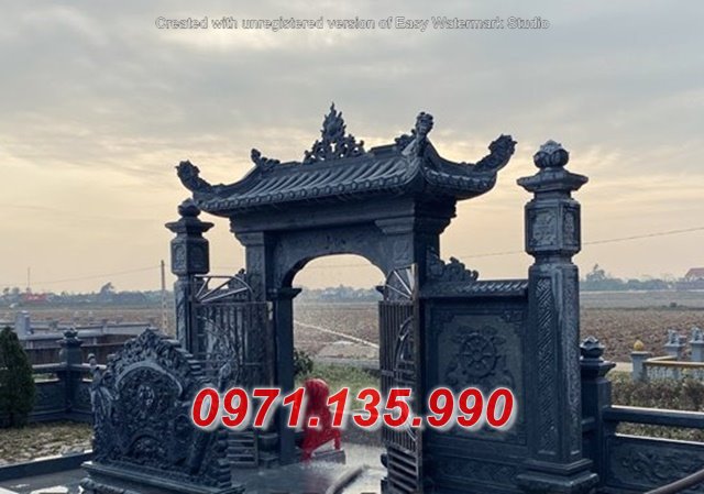 281 Cổng nhà thờ lăng mộ đá đẹp + Cổng tam quan tứ trụ bằng đá Lai Châu Sơn La