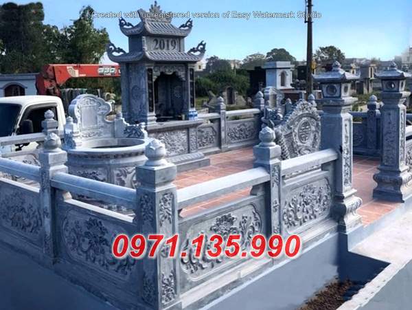 283 + Lan can bằng đá khối nhà thờ họ đẹp - Tường hàng rào khu lăng mộ  bằng đá Đắk Nông Lâm Đồng