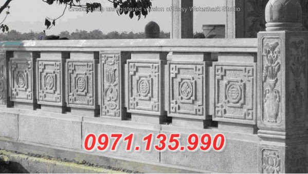 283 + Lan can bằng đá khối nhà thờ họ đẹp - Tường hàng rào khu lăng mộ  bằng đá Quảng Nam Bình Phước