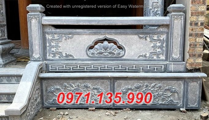 283 + Lan can bằng đá khối nhà thờ họ đẹp - Tường hàng rào khu lăng mộ  bằng đá Yên Bái Tuyên Quang