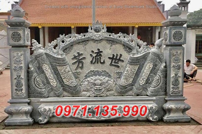 288 Cuốn thư bằng đá đẹp + Tắc môn đá nhà thờ họ