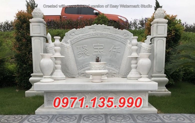 288 Cuốn thư bằng đá khối trắng đẹp + Tắc môn đá nhà thờ họ