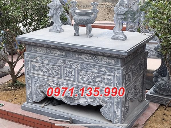 291 Ban lễ bằng đá nguyên khối đẹp + Mẫu Bàn lễ đá khu lăng mộ đẹp + Bán Cà Mau Tây Ninh