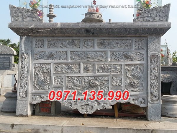 291 Ban lễ bằng đá nguyên khối đẹp + Mẫu Bàn lễ đá khu lăng mộ đẹp + Bán Phú Thọ Thái Nguyên