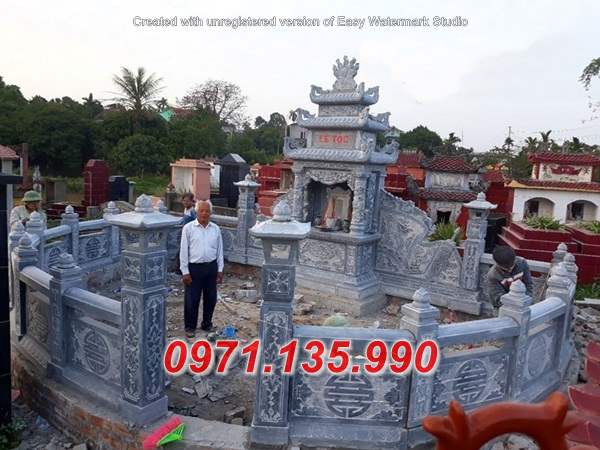 545 Lăng mộ đá khối đẹp cất giữ tro cốt - Mộ cao cấp nhà mồ bằng đá Yên Bái Tuyên Quang