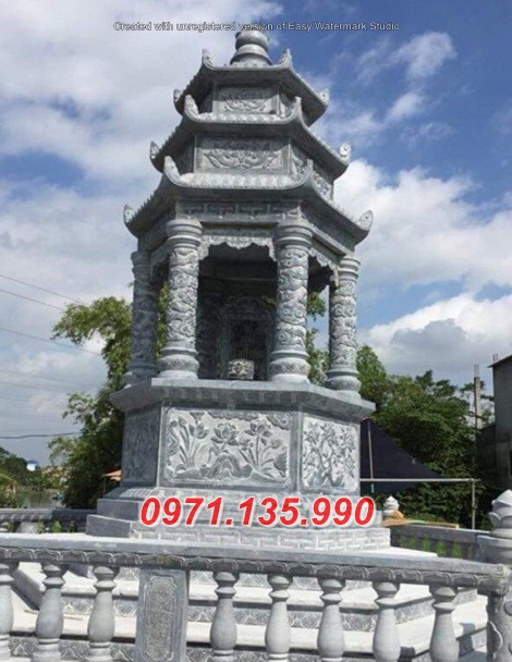 632 Mẫu mộ lăng bằng đá xanh - Bảo tháp Lăng Mộ bằng đá đẹp