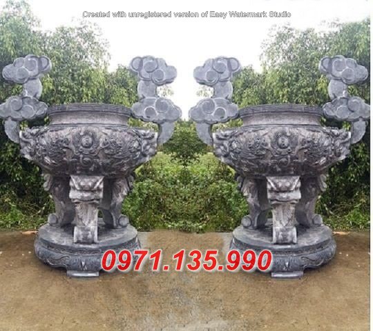 66 Đỉnh hương bằng đá khối đẹp + Lư hương nhà thờ khu lăng mộ đá đẹp Bắc Giang Bắc Ninh