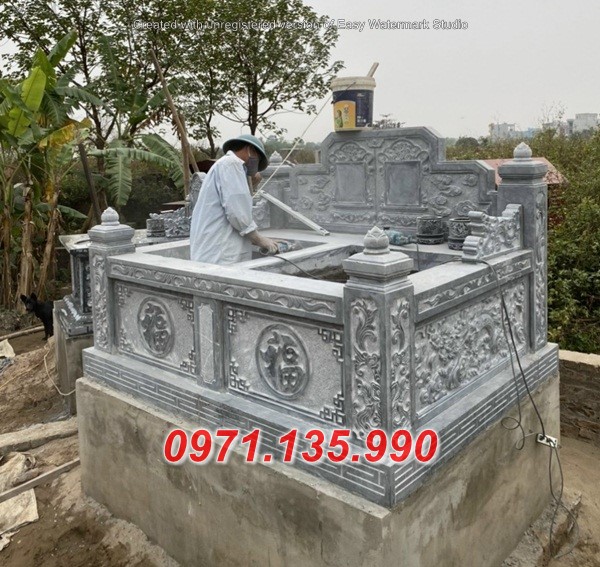 Kích thước mẫu mộ đá đẹp +998 - lăng mộ đá ông bà đẹp