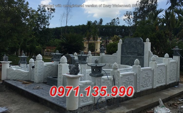 Lan can tường rào mồ mả bằng đá - Tiền Giang Vĩnh Long