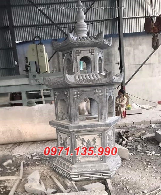 Mộ mồ mả hình tròn bằng đá nguyên khối - Cất để tro cốt