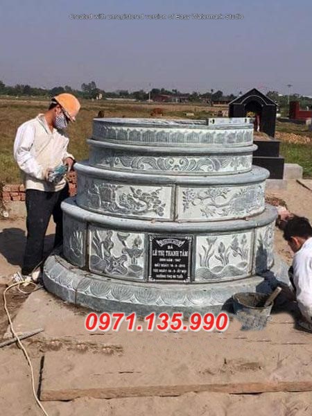 110 Mộ tròn đá ninh bình  tự nhiên - lăng mộ tròn bố mẹ
