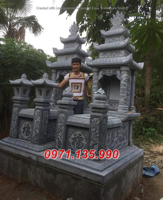 31 Quảng Ninh lăng mộ ba mái bằng đá ninh bình đẹp - mồ mả đá