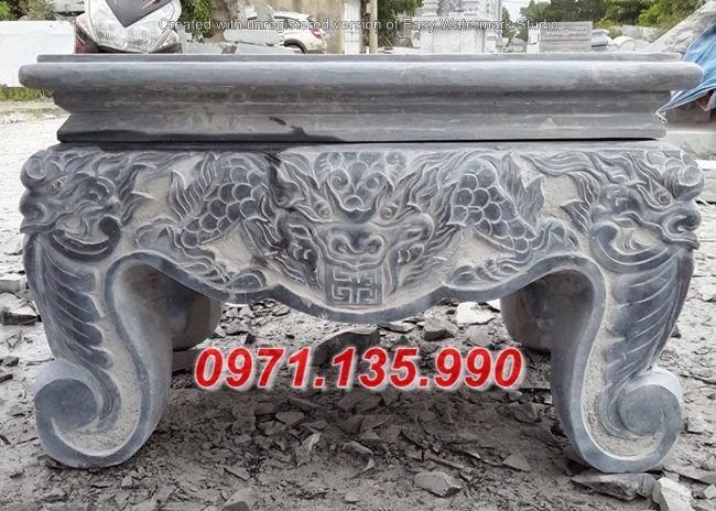 61 Bàn lễ bằng đá xanh đẹp - bàn sắm lễ