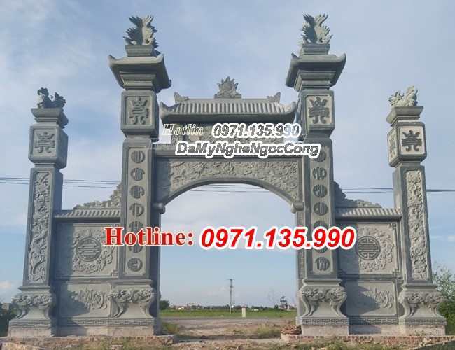 81 Địa chỉ cổng đá đẹp tại Thái Bình - cổng nhà thờ họ tứ trụ