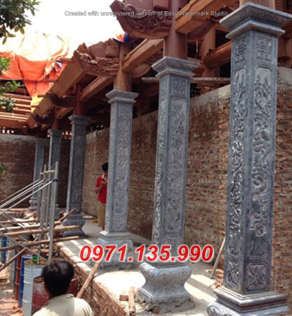 Kiểu dáng cột đình chùa bằng đá thanh hóa tại Sài Gòn