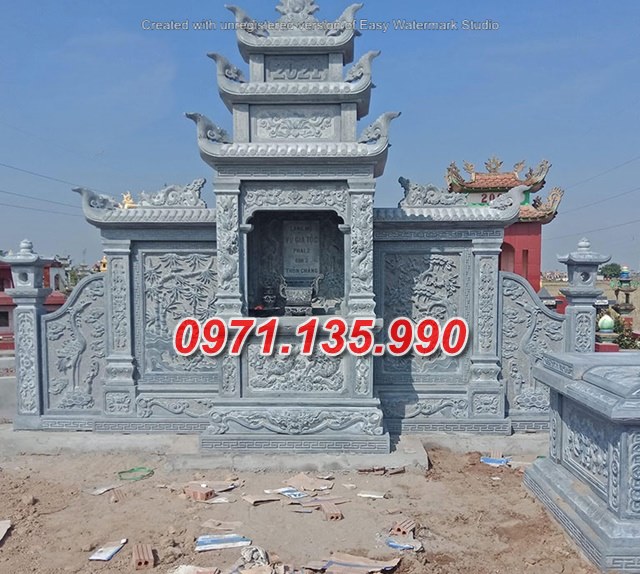 68# Mẫu củng thờ chung lăng mộ bằng đá đẹp